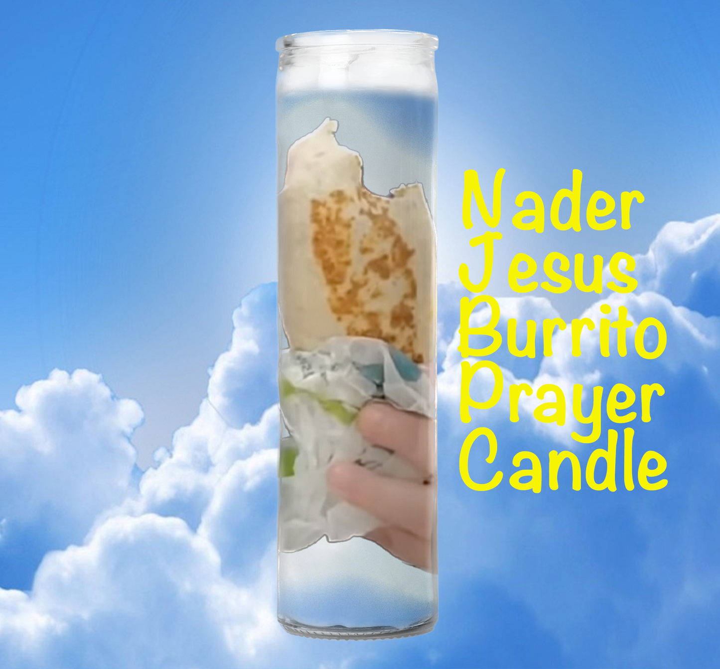 Nader Jesus Burrito Prayer Candle