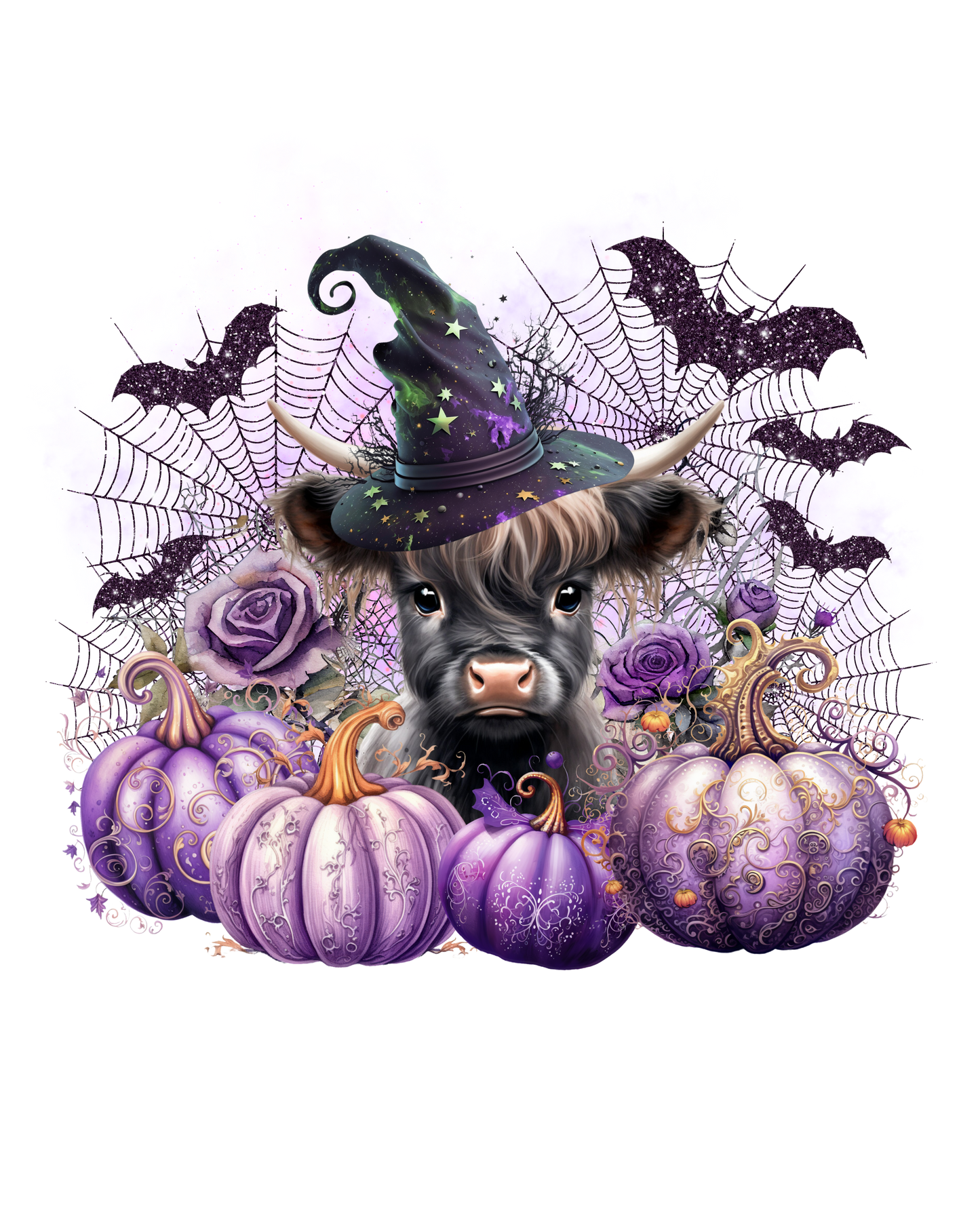 Halloween Purple Highland Cow TShirt